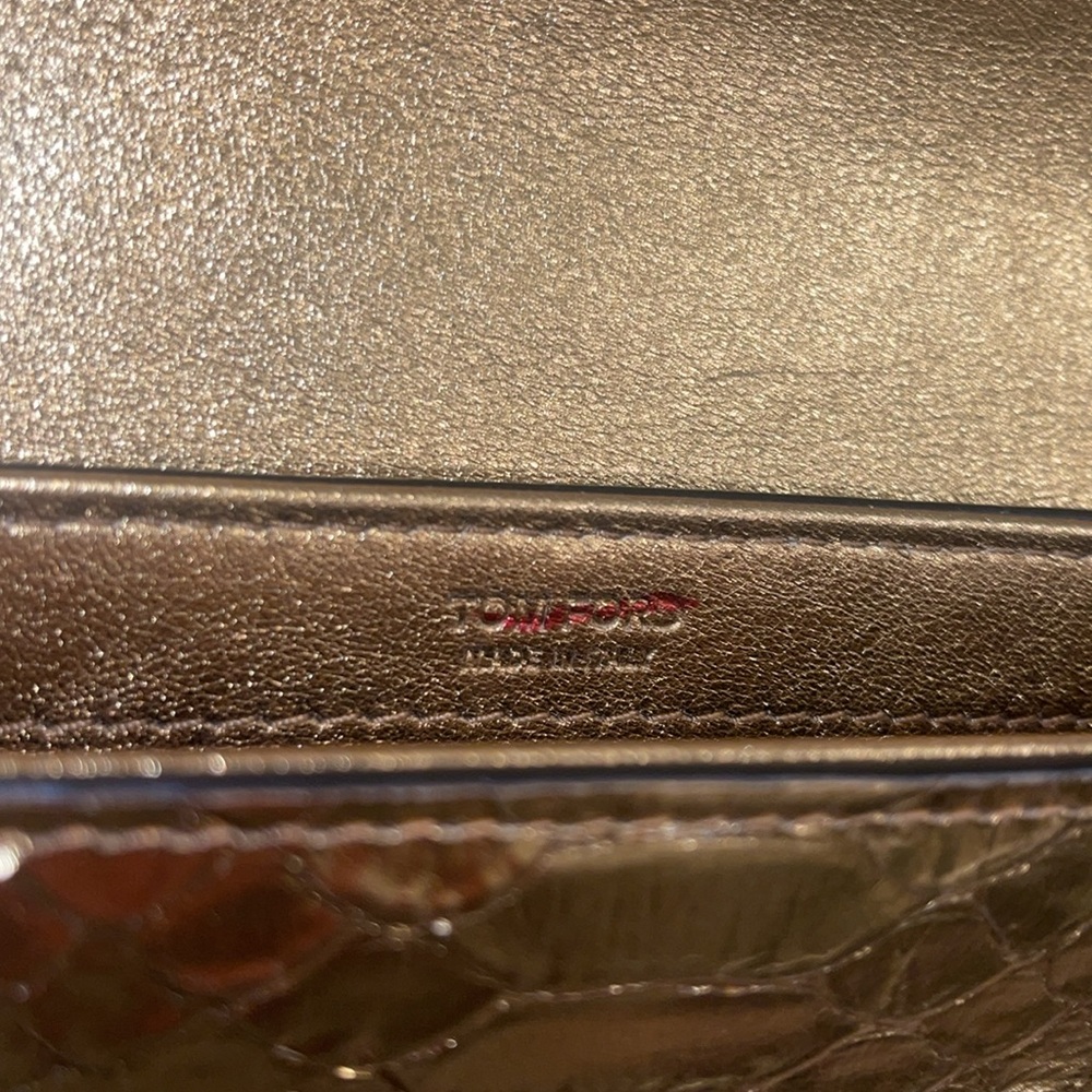 $3000 Tom Ford Mini Monarch Gold Python - image 8